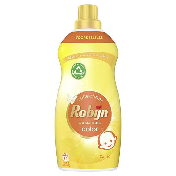 Robijn Klein & Krachtig vloeibaar wasmiddel Color Zwitsal 1,19 liter (34 wasbeurten)  SRO05175 - 1