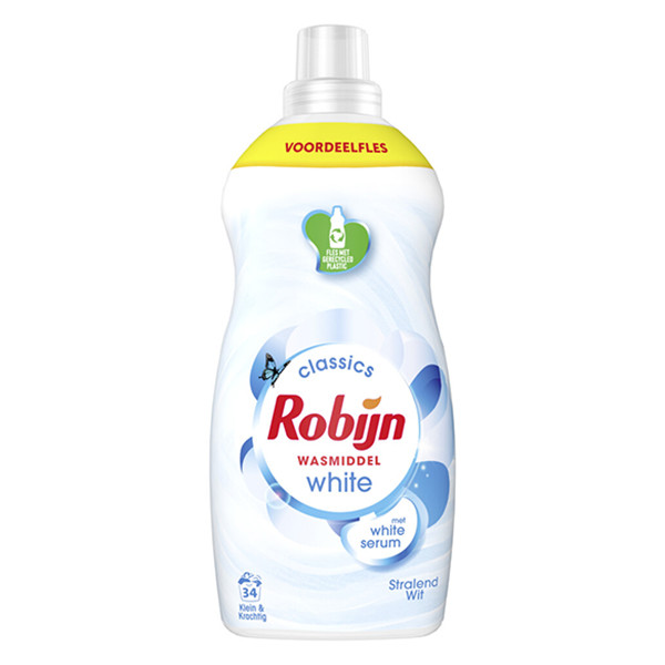 Robijn Klein & Krachtig vloeibaar wasmiddel Stralend Wit 1190 ml (34 wasbeurten)  SRO05109 - 1