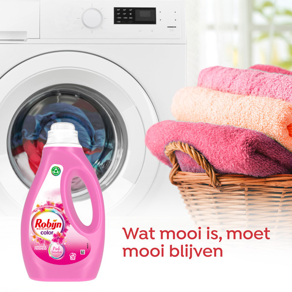 Robijn Vloeibaar Wasmiddel Color Pink Sensation 1000 ml (20 wasbeurten)  SRO05179 - 3
