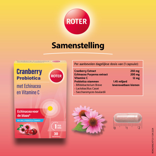 Roter Cranberry + Probiotica Capsules (30 stuks) SRO05374 - 5