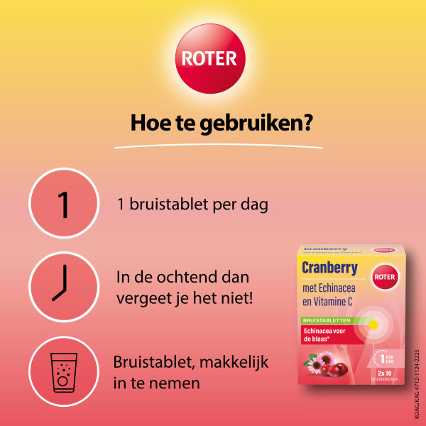 Roter Cranberry Vitamine C & Echinacea Bruistabletten (20 stuks) SRO05375 - 4
