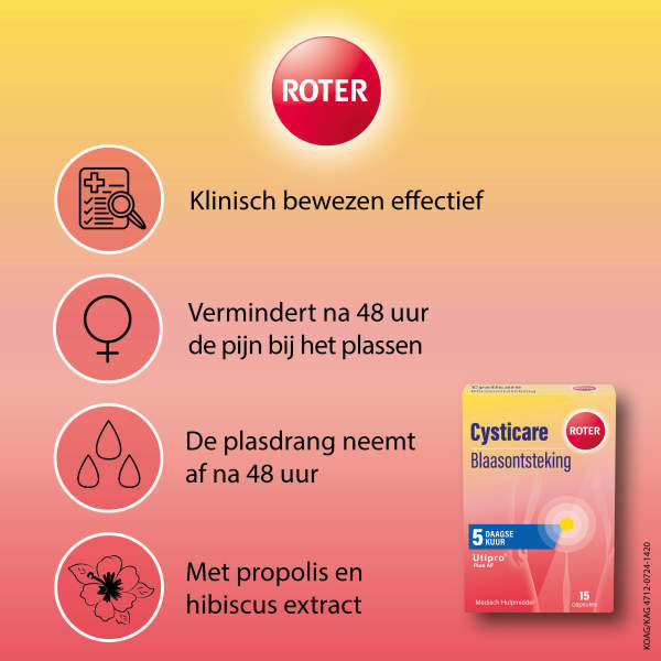 Roter Cysticare Utipro Plus AF Capsules (15 stuks) SRO05379 - 2