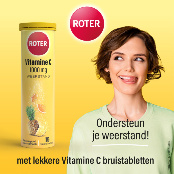 Roter Vitamine C 1000 mg Sinaasappel-Ananas Bruistabletten (15 stuks) SRO05400 - 2