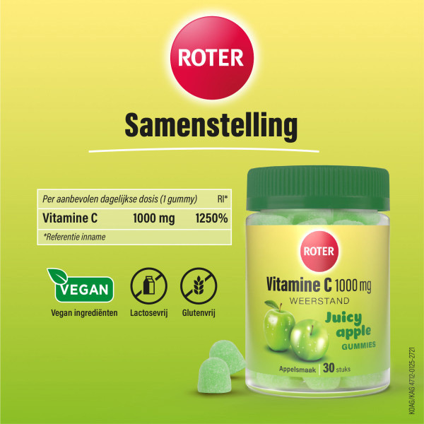 Roter Vitamine C 1000 mg Appel Gummies (30 stuks) SRO05391 - 4