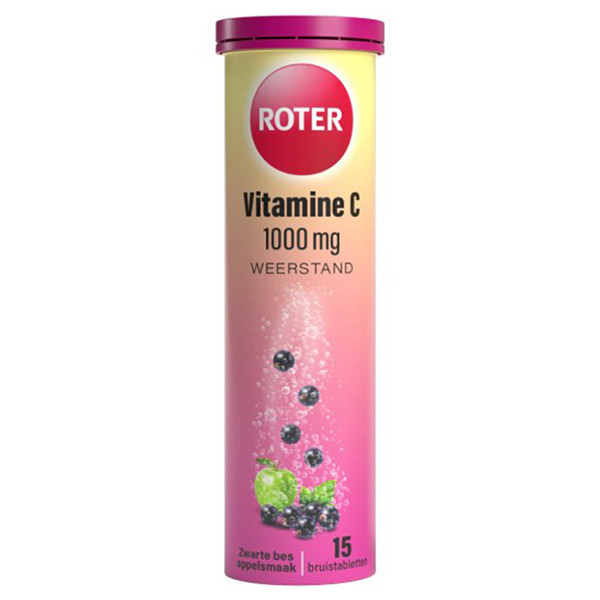 Roter Vitamine C 1000 mg Appel Zwarte Bes Bruistabletten (15 stuks) SRO05396 - 1