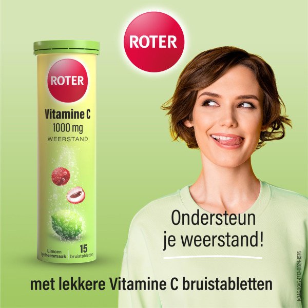 Roter Vitamine C 1000 mg Lime Lychee Bruistabletten (15 stuks) SRO05397 - 3