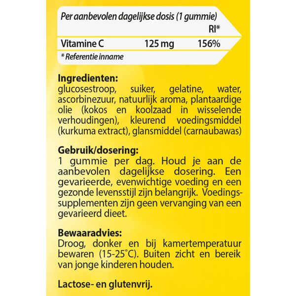 Roter Vitamine C 125 mg Gummies (60 stuks) SRO05393 - 4