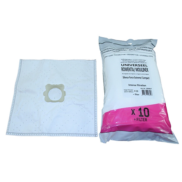 Rowenta microvezel stofzuigerzakken 10 zakken + 1 filter (123schoon huismerk)  SRO01003 - 1