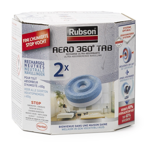 Rubson Aero 360 vochtopnemer navulling neutraal (2 stuks)  SRU00002 - 1