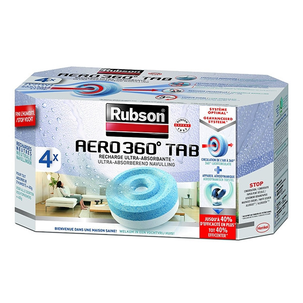 Rubson Aero 360 vochtopnemer navulling neutraal (4 stuks)  SRU00003 - 1