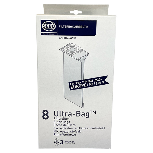 SEBO microvezel stofzuigerzakken Ultra Bag 8 zakken (origineel)  SSE01003 - 1