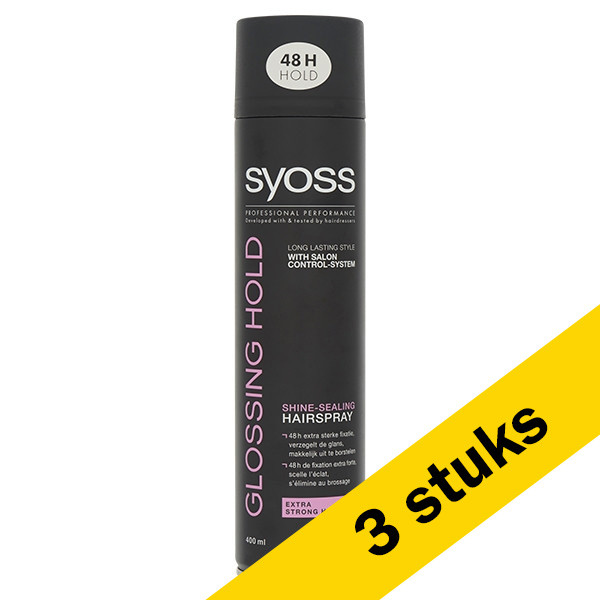 SYOSS Aanbieding: 3x Syoss Shine & Hold haarspray (400 ml)  SSY00051 - 1