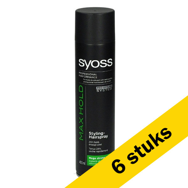 SYOSS Aanbieding: 6x Syoss Max Hold haarspray (400 ml)  SSY00050 - 1