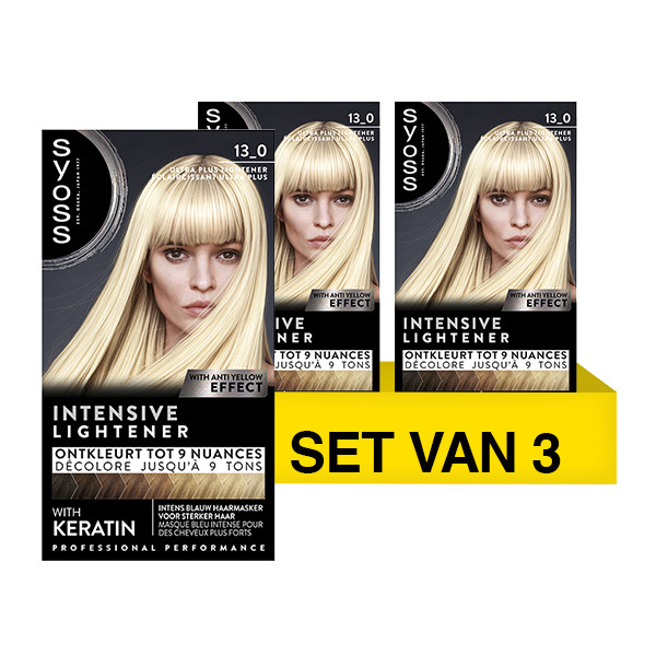 SYOSS Aanbieding: Syoss Baseline Colors 13-0 Ultra Plus Lightener Haarverf (3 stuks)  SSY00191 - 1