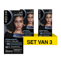 SYOSS Aanbieding: Syoss Baseline Colors 3-59 Cool Donkerbruin Haarverf (3 stuks)  SSY00203