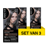 SYOSS Aanbieding: Syoss Baseline Colors 4-15 Dusty Chrome Haarverf (3 stuks)  SSY00209
