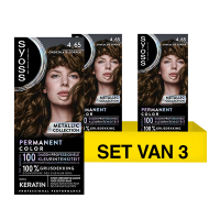SYOSS Aanbieding: Syoss Baseline Colors 4-65 Chocolate Copper Haarverf (3 stuks)  SSY00213