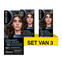 SYOSS Aanbieding: Syoss Baseline Colors 5-95 Cool Lichtbruin Haarverf (3 stuks)  SSY00223