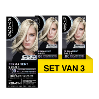 SYOSS Aanbieding: Syoss Baseline Colors Metallic Collection 9-53 Silver Blush Haarverf (3 stuks)  SSY00235