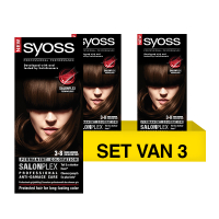 SYOSS Aanbieding: Syoss Color Baseline 3-8 Sweet Brunette Haarverf (3 stuks)  SSY00111