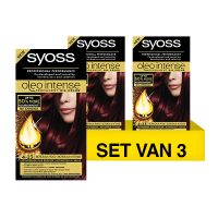 SYOSS Aanbieding: Syoss Oleo Intense 4-23 Bordeaux Rood Haarverf (3 stuks)  SSY00129