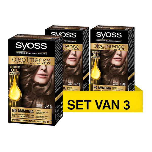 SYOSS Aanbieding: Syoss Oleo Intense 5-10 Cool Bruin Haarverf (3 stuks)  SSY00137 - 1