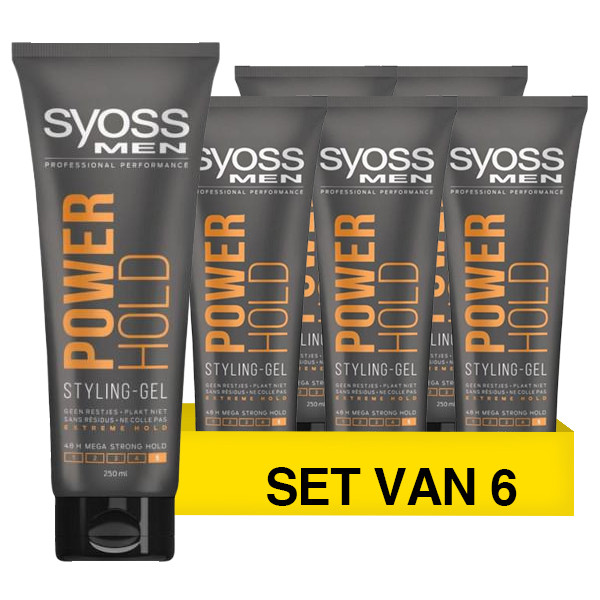 SYOSS Aanbieding: Syoss Power Hold Styling Gel (6 tubes - 250 ml)  SSY00106 - 1