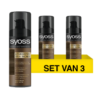 SYOSS Aanbieding: Syoss Uitgroeispray Middenbruin (3 stuks - 120 ml)  SSY00161