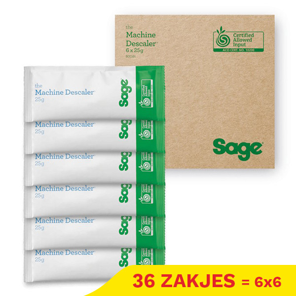 Aanbieding: Sage The Machine Descaler (6 verpakkingen - 6 stuks à 25 g) SSA07170 Aanbieding: Sage The Machine Descaler (6 verpakkingen - 6 stuks à 25 g) SSA07170 - 1