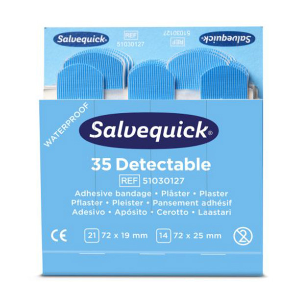 Salvequick pleisterdispenser navulling pleisters detecteerbaar (6 stuks)  SSA00009 - 1