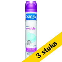 Sanex Aanbieding: 3x Sanex deodorant spray Dermo Invisible (200 ml)  SSA05064