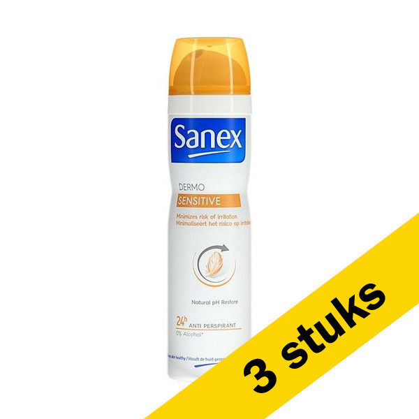 Aanbieding: 3x Sanex deodorant spray Dermo Sensitive (150 ml) SSA05076 - 1