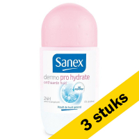 Sanex Aanbieding: 3x Sanex deoroller Dermo Pro Hydrate (50 ml)  SSA05061