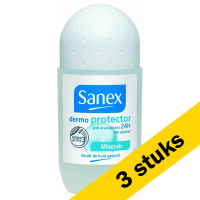 Sanex Aanbieding: 3x Sanex deoroller Dermo Protector (50 ml)  SSA05055