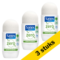 Sanex Aanbieding: 3x Sanex deoroller Zero Normal Skin (50 ml)  SSA05057