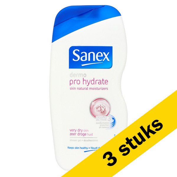 Sanex Aanbieding: 3x Sanex douchecreme Pro Hydrate (500 ml)  SSA05082 - 1