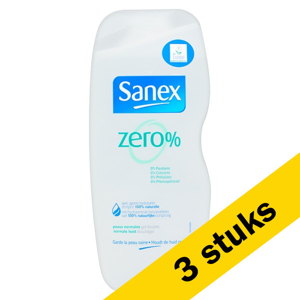 Sanex Aanbieding: 3x Sanex douchegel Zero% normale huid (250 ml)  SSA05084 - 1