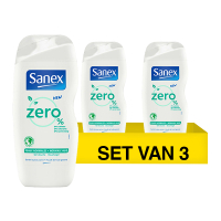 Sanex Aanbieding: 3x Sanex douchegel Zero% normale huid (250 ml)  SSA05084