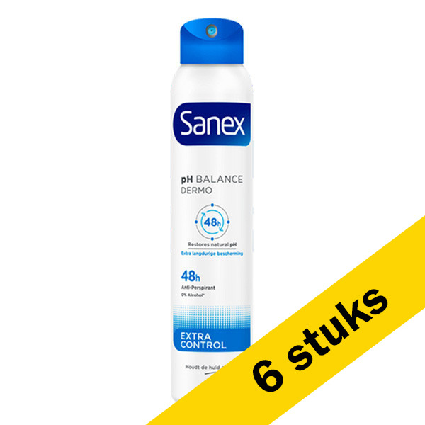 Sanex Aanbieding: 6x Sanex Dermo Extra Control Deodorant Spray (200 ml)  SSA06027 - 1