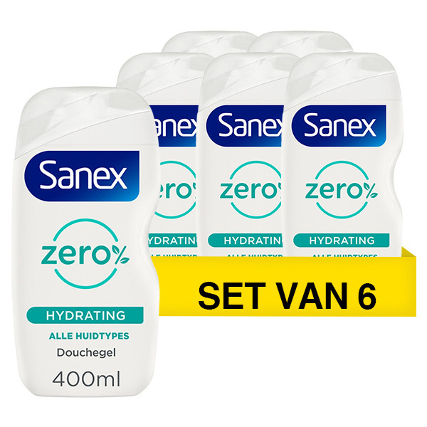 Sanex Aanbieding: 6x Sanex Zero% douchegel voor de normale huid (400 ml)  SSA06048 - 1