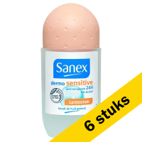 Sanex Aanbieding: 6x Sanex deoroller Dermo Sensitive (50 ml)  SSA06024
