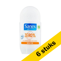 Sanex Aanbieding: 6x Sanex deoroller Zero Sensitive Skin (50 ml)  SSA06028