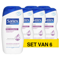 Sanex Aanbieding: Sanex Biomeprotect Dermo Pro Hydrate Zeer Droge Huid Douchegel  (6 flessen - 500 ml)  SSA06068