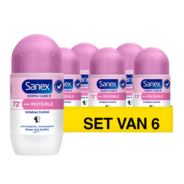 Aanbieding: Sanex Deodorant Roller Dermo Invisible (6 stuks à 50 ml) SSA07164 - 1