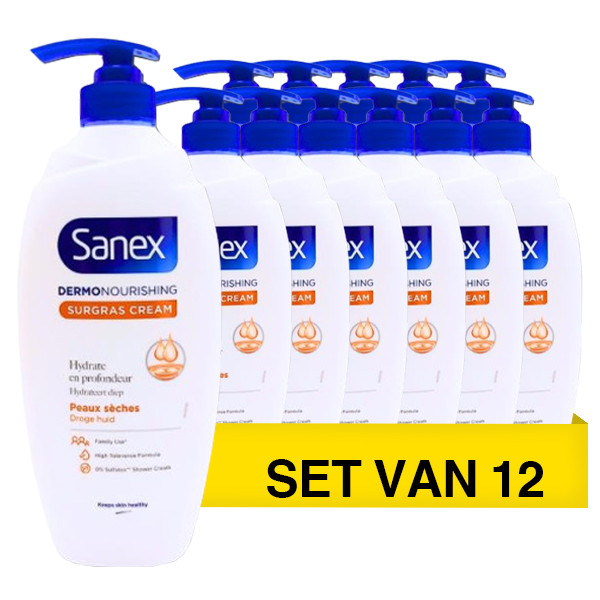 Sanex Aanbieding: Sanex Dermo Nourishing Douchecreme (12 flessen - 700 ml)  SSA06090 - 1
