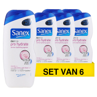 Sanex Aanbieding: Sanex Dermo Pro Hydrate Douchegel (6 flessen - 250 ml)  SSA06060