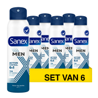 Aanbieding: Sanex Men Deodorant Active Control Spray (6 stuks à 150 ml) SSA07150
