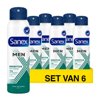 Aanbieding: Sanex Men Sensitive Deodorant Spray (6 stuks à 150 ml) SSA07152