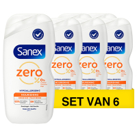 Sanex Aanbieding: Sanex Zero% Nourishing Douchegel (6 flessen - 400 ml)  SSA06084