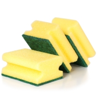 Schuurspons met grip 9 x 7 x 4,5 cm 3 stuks (123schoon huismerk)  SDR00020